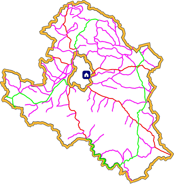Mapa dróg powiatu nowosądeckiego